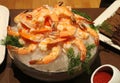 Shrimp cocktail on ice Royalty Free Stock Photo