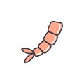 Shrimp color line icon vector illustration