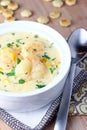 Shrimp and Corn Chowder Royalty Free Stock Photo