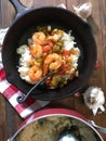 Shrimp Creole traditional southern American cuisine