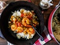 Shrimp Creole traditional southern American cuisine