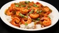 Shrimp Creole: Spicy Tomato-Based Shrimp Dish with Vegetables Over Rice