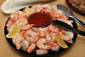 Shrimp and dipping sauce Royalty Free Stock Photo