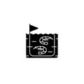 Shrimp farming black glyph icon Royalty Free Stock Photo