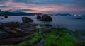 Shrimp Farming By Night Vung Lam Bay Vietnam