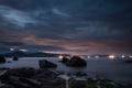 Shrimp Farming By Night Vung Lam Bay Vietnam