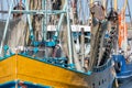 Prawn fishing boat in Dutch harbor Lauwersoog Royalty Free Stock Photo