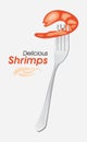 Shrimp on a fork