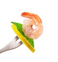Shrimp on fork