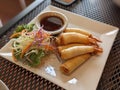 Shrimp fried appetizer crunchy tasty Royalty Free Stock Photo