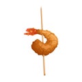 shrimp fried cartoon vector illustration Royalty Free Stock Photo