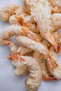 Shrimp fried in crispy golden tempura batter