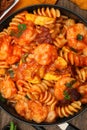 Shrimp Fusilli Pasta with Veggies