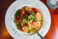 Shrimp Gamberoni Aglio e Olio Royalty Free Stock Photo