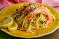 Shrimp Gamberoni Aglio e Olio Royalty Free Stock Photo