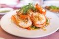 Shrimp with garlic Royalty Free Stock Photo