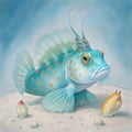 Shrimp Goby Showcasing its Intricate Patterns with its Shrimp Partner Royalty Free Stock Photo
