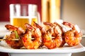 Shrimp grilled with beer Royalty Free Stock Photo
