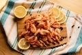 Shrimp and lemon and pepper Royalty Free Stock Photo
