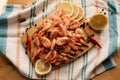 Shrimp and lemon and pepper Royalty Free Stock Photo
