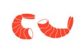 Shrimp Logo. Isolated shrimp on white background. Prawns