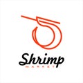 Shrimp logo seafood market industry market template