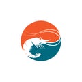 Shrimp logo template vector icon Royalty Free Stock Photo