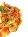 Shrimp pasta Royalty Free Stock Photo