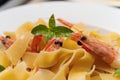 SHRIMP PASTA Royalty Free Stock Photo