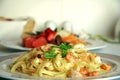 Shrimp pasta Royalty Free Stock Photo