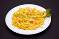 Shrimp pasta dish Royalty Free Stock Photo