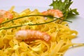 Shrimp pasta dish Royalty Free Stock Photo