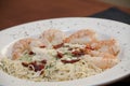 Shrimp pasta dish Royalty Free Stock Photo