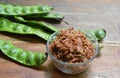 Shrimp paste chili sauce with mango and Thai flat bean