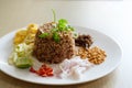 Shrimp paste fried rice Royalty Free Stock Photo