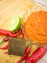 Shrimp paste sambal or sambal belacan Royalty Free Stock Photo