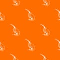 Shrimp pattern vector orange