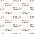 Shrimp pattern. Vector template. Unique digital seamless pattern with icons shrimps, text Royalty Free Stock Photo