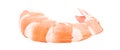 Shrimp peeled, prawn cooked isolated on a white background with clipping path. Full depth of field. Side view Royalty Free Stock Photo