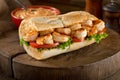 Shrimp Po Boy Sandwich Royalty Free Stock Photo