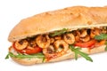 Shrimp Po-Boy Sandwich Royalty Free Stock Photo