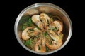 Shrimp potted with vermicelli, Vermicelli baked with prawn