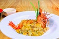 Shrimp or prawn risotto Royalty Free Stock Photo