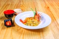 Shrimp or prawn risotto Royalty Free Stock Photo