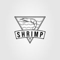 shrimp or prawn or seafood chips logo vector illustration design Royalty Free Stock Photo
