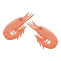 Shrimp protein icon, isometric style