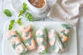 Shrimp rice paper rolls