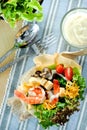 Shrimp salad with craem salad