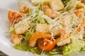 Shrimp salad with croutons.