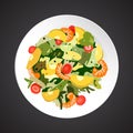 Shrimp salad illustration Royalty Free Stock Photo